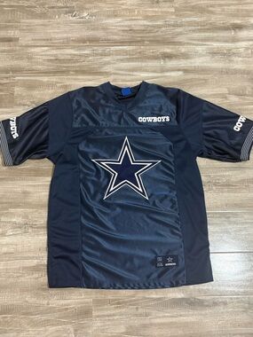 ! NEW ! NFL Unisex Dallas Cowboys Navy Oversized Small Football Jersey Logo